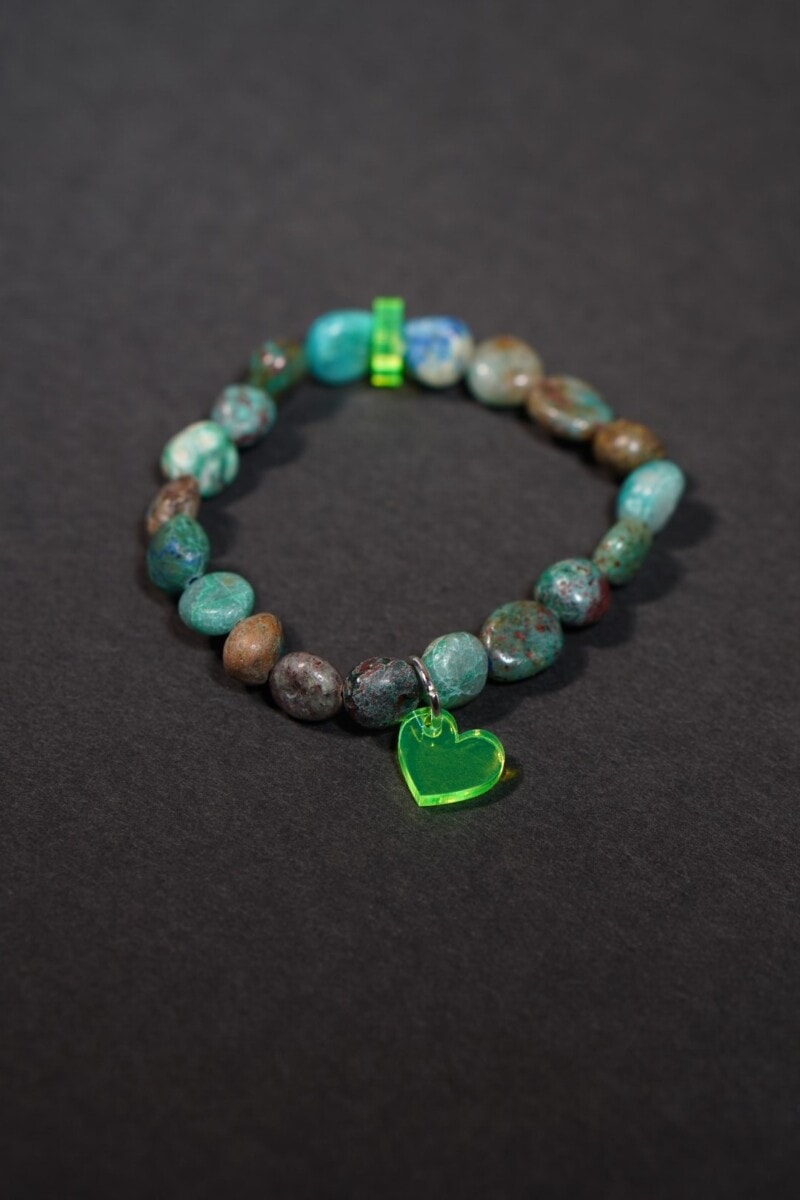 Lucky Bracelet - Chrysocolla (Malachit) - Heart – Bild 2