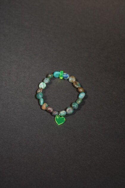 Lucky Bracelet - Chrysocolla (Malachit) - Heart