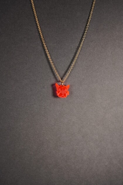Lucky Necklace French Bulldog Kopf