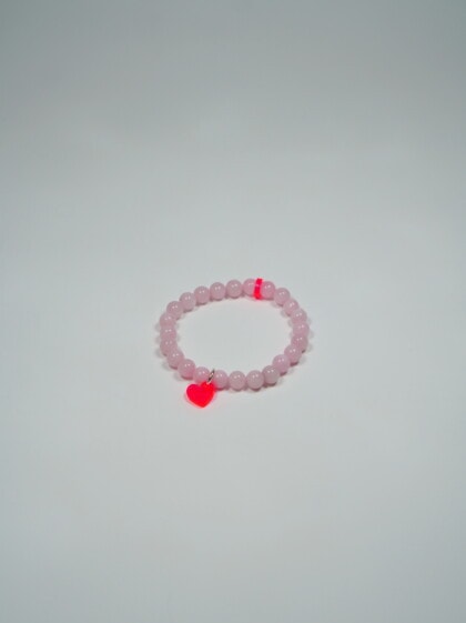 Lucky Bracelet - Rosenquarz - Heart