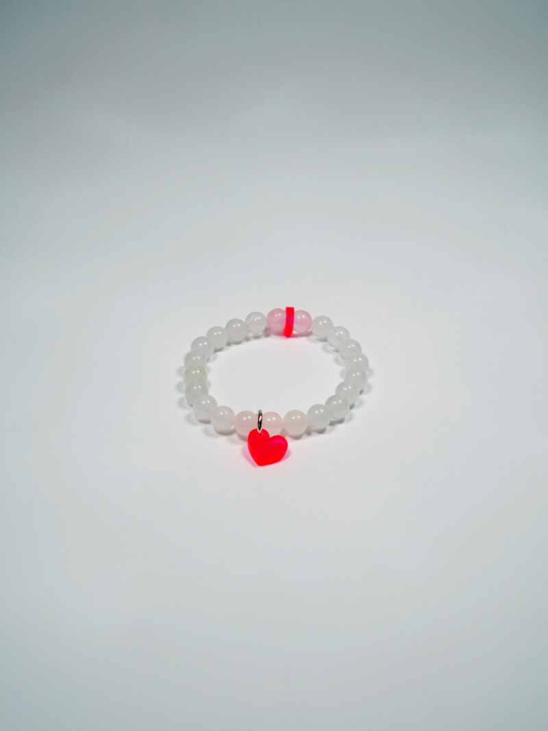 Lucky Bracelet - Jade White - Heart