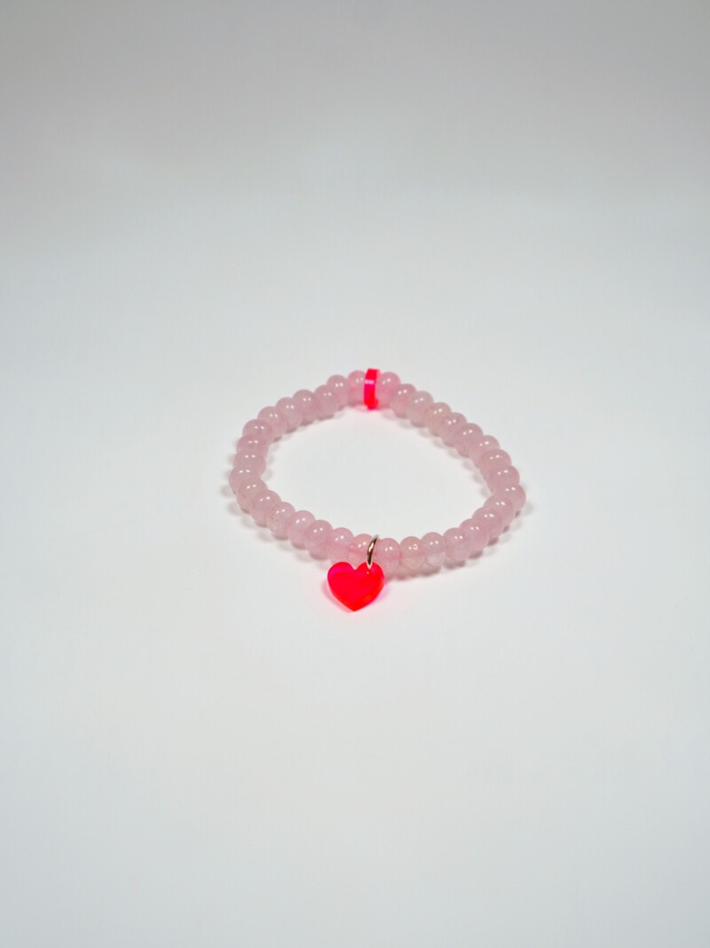 Lucky Bracelet - Rosenquarz - Heart