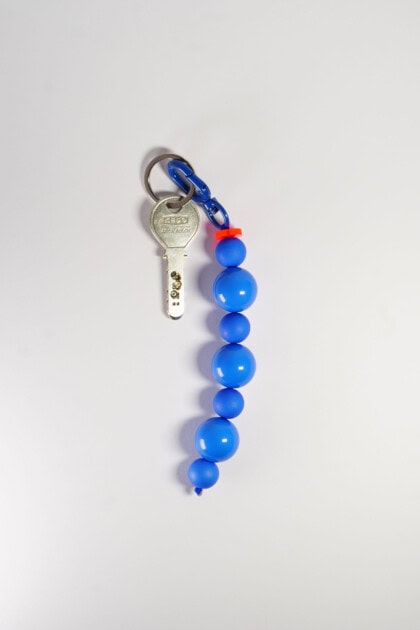 Schlüsselkette Knallblau