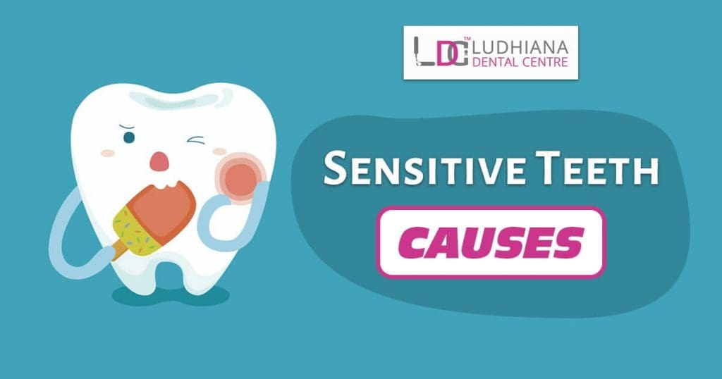 Tooth illustration with sensitivity pain, dental health, and oral care tips.