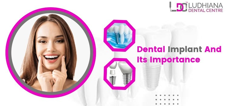 Bright smiling woman with perfect teeth promoting Ludhiana Dental Centre dental services.