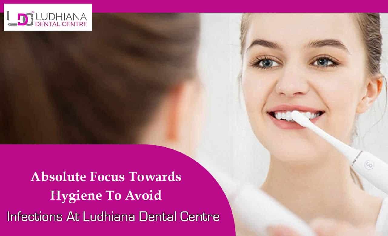 Gentle dental cleaning for oral hygiene and infection prevention at Ludhiana Dental Centre.