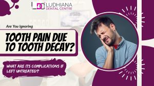 This image describes ignoring tooth pain due to tooth decay.