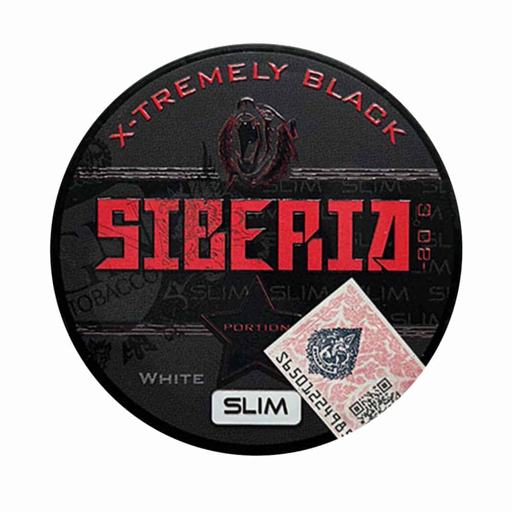 SIBERIA -80℃ "X-tremely Black" 13g Slim Snus | Thailand