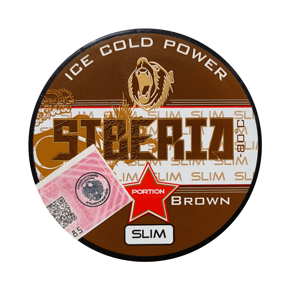 SIBERIA -80℃ Brown SLIM Dry Snus – Экстремальная крепость, доставка по Таиланду