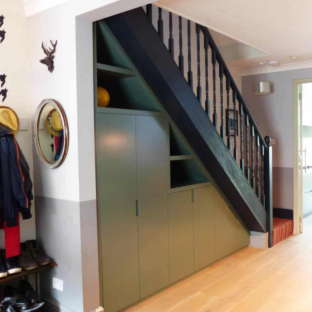 Stylish under stairs storage