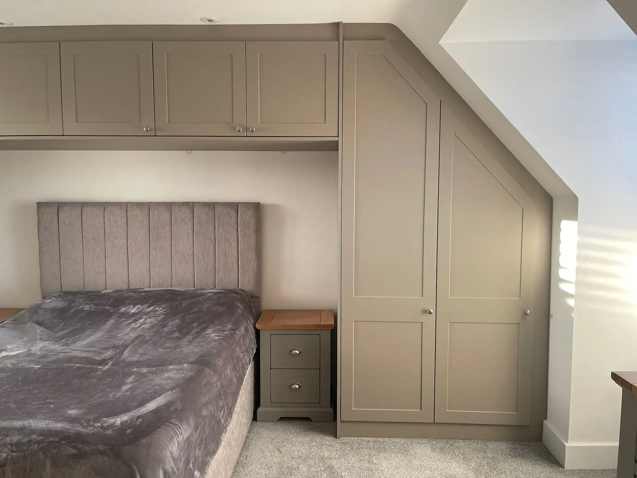 hinged wardrobe large grey