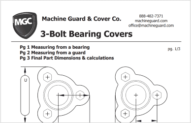 3 Bolt Bearing Cover Guard Sizing
