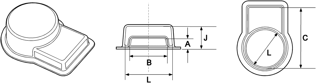 4 bolt flange bracket bearing cover