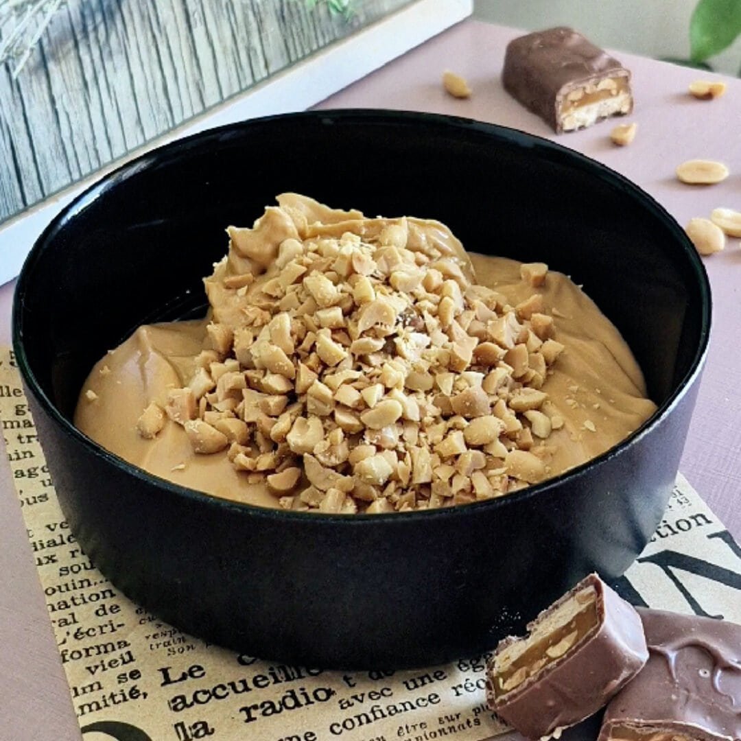 Delicious homemade nut butter dessert topped with chopped nuts, perfect for quick and easy sweet treats.
