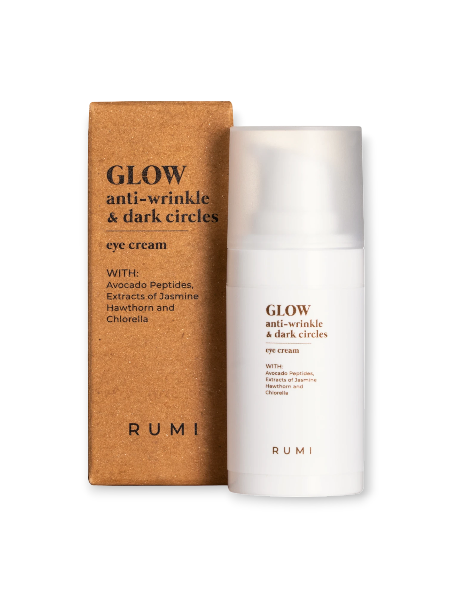Околоочен крем против бръчки и тъмни кръгове, серия GLOW, Rumi Cosmetics
