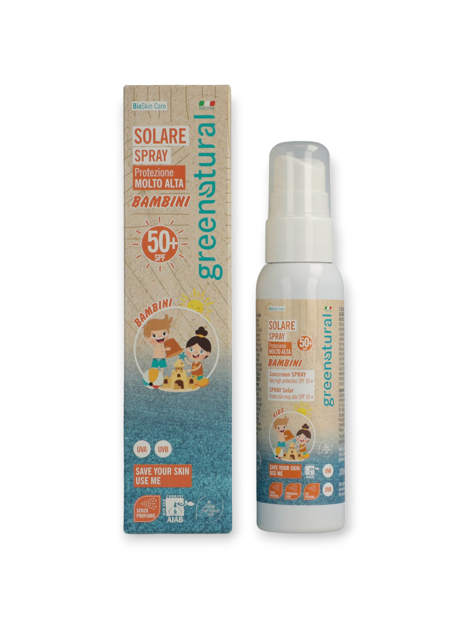 Слънцезащитен спрей за деца SPF 50, 100 мл Greennatural