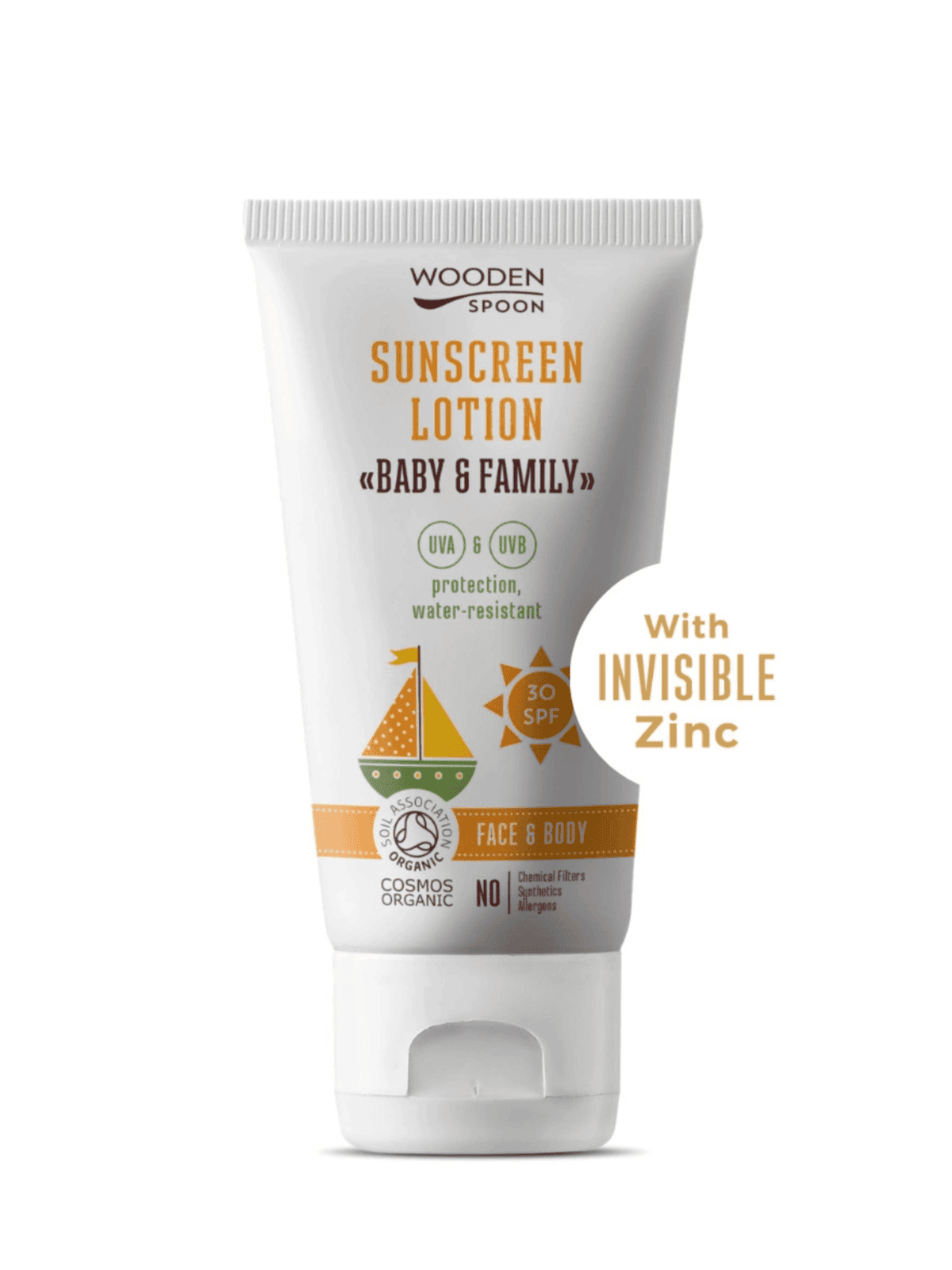 Wooden Spoon Био слънцезащитен лосион BABY FAMILY SPF 30