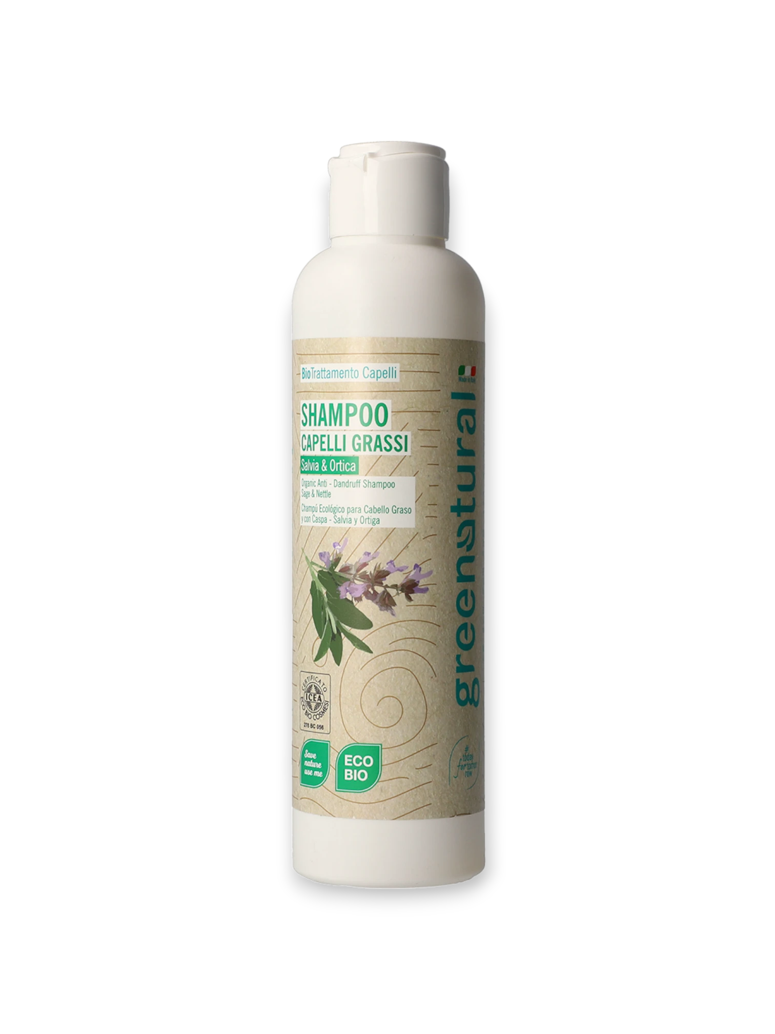 Шампоан против пърхот Салвия и Коприва Greenatural