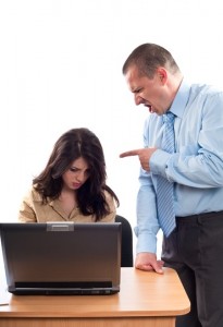 Boss yelling at employee