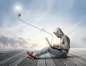 escaping fear by brainstorming on computer