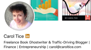 add email to headline on linkedin to get writing clients