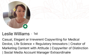 example of a creative linkedin headline for writers
