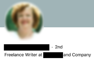 example of linkedin mistake adding company name to headline
