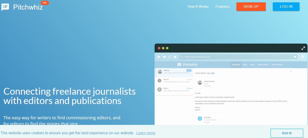 Writing Websites: PitchWhiz