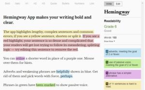 Proofreading Tools for Writers: Hemingway App