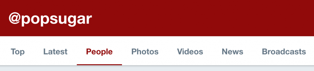 Find magazine editors on Twitter: Popsugar people