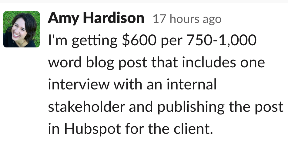 Earn Money Blogging: Amy Hardison's rate sheet