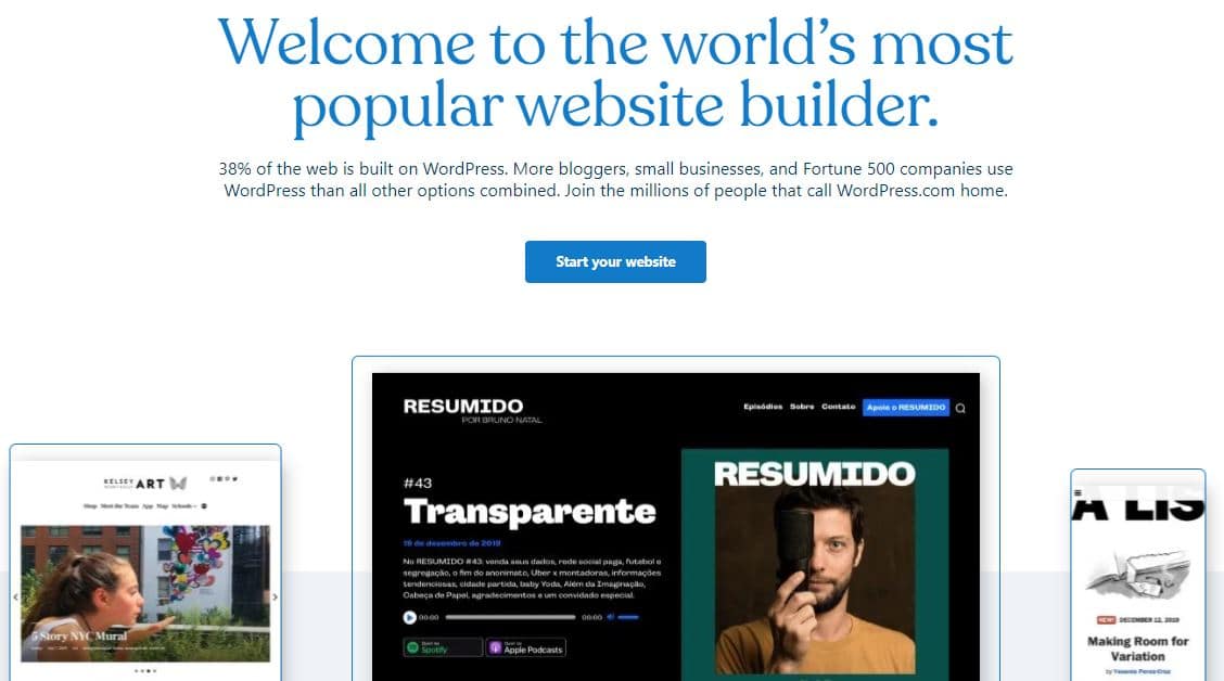 WordPress for writer websites