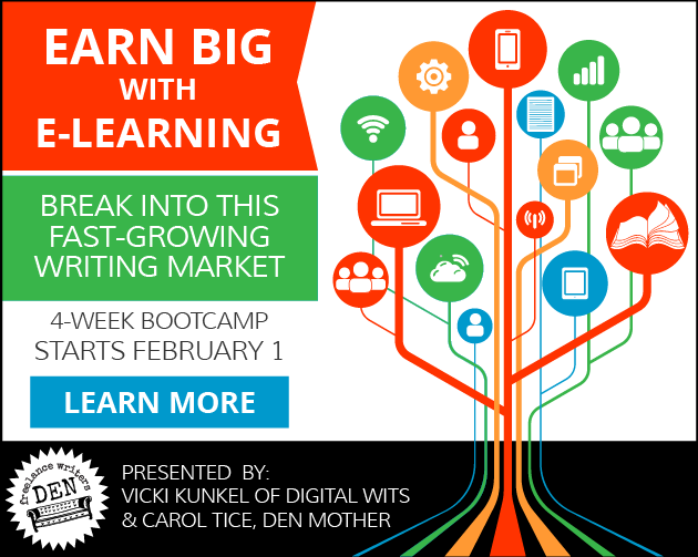 Freelance Writers: Earn Big with E-Learning - upcoming bootcamp