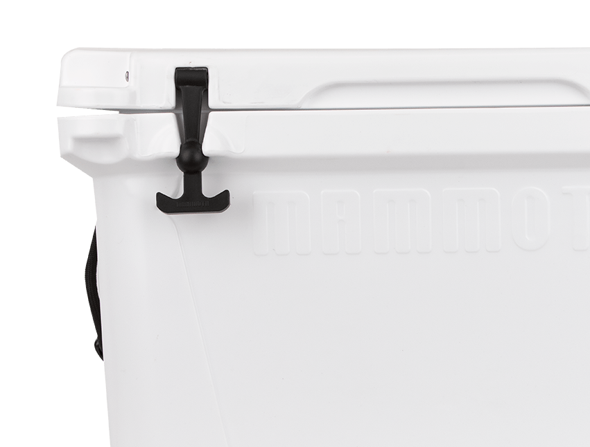 MR65W-Ranger65-White-Front-Slider-min white ranger 65 cooler front view with latch