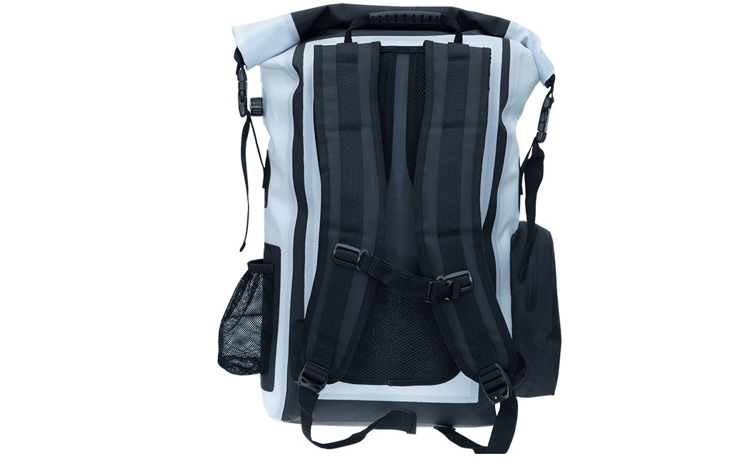 White Tropic backpack back view