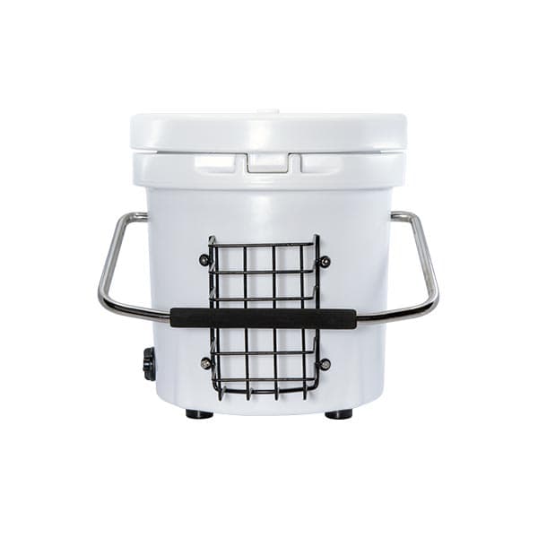 bait bucket white back view