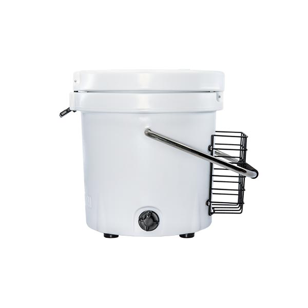 bait bucket white side view