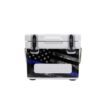 flag with blue line print on cruiser cooler
