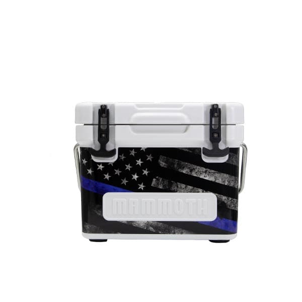 flag with blue line print on cruiser cooler