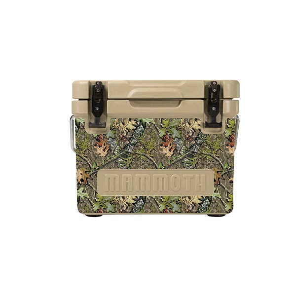 tan cruiser cooler with mossy oak print