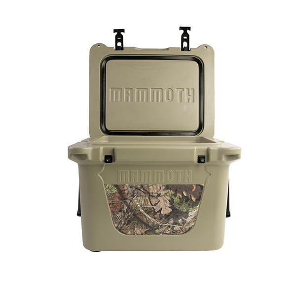 ranger cooler with camo print decals open