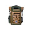 tropic bag front view tan and green