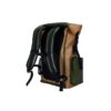 tropic bag side view with straps tan and green
