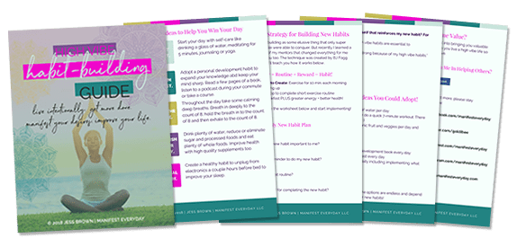 high vibe habit building guide by Jess Brown