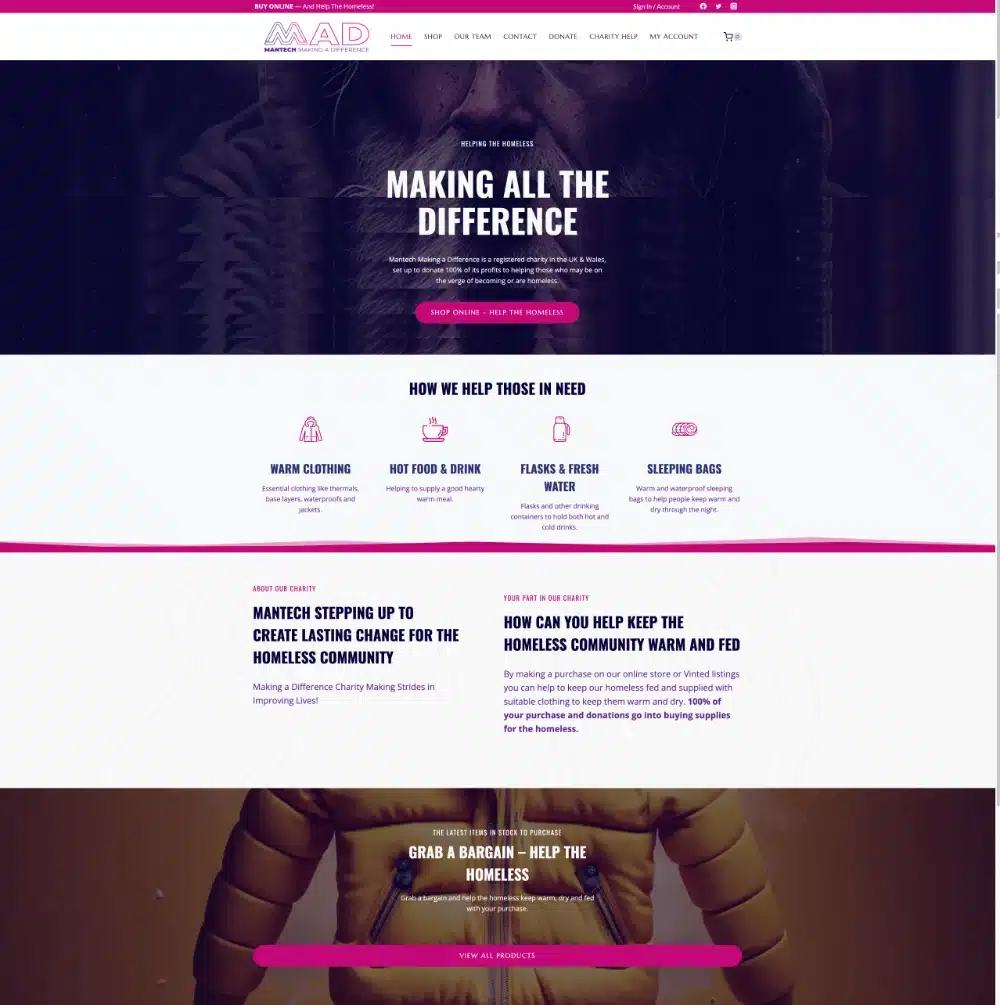 Mantech Making A Difference Website