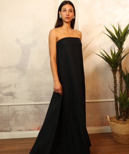 Midnight Blue Linen Dress
