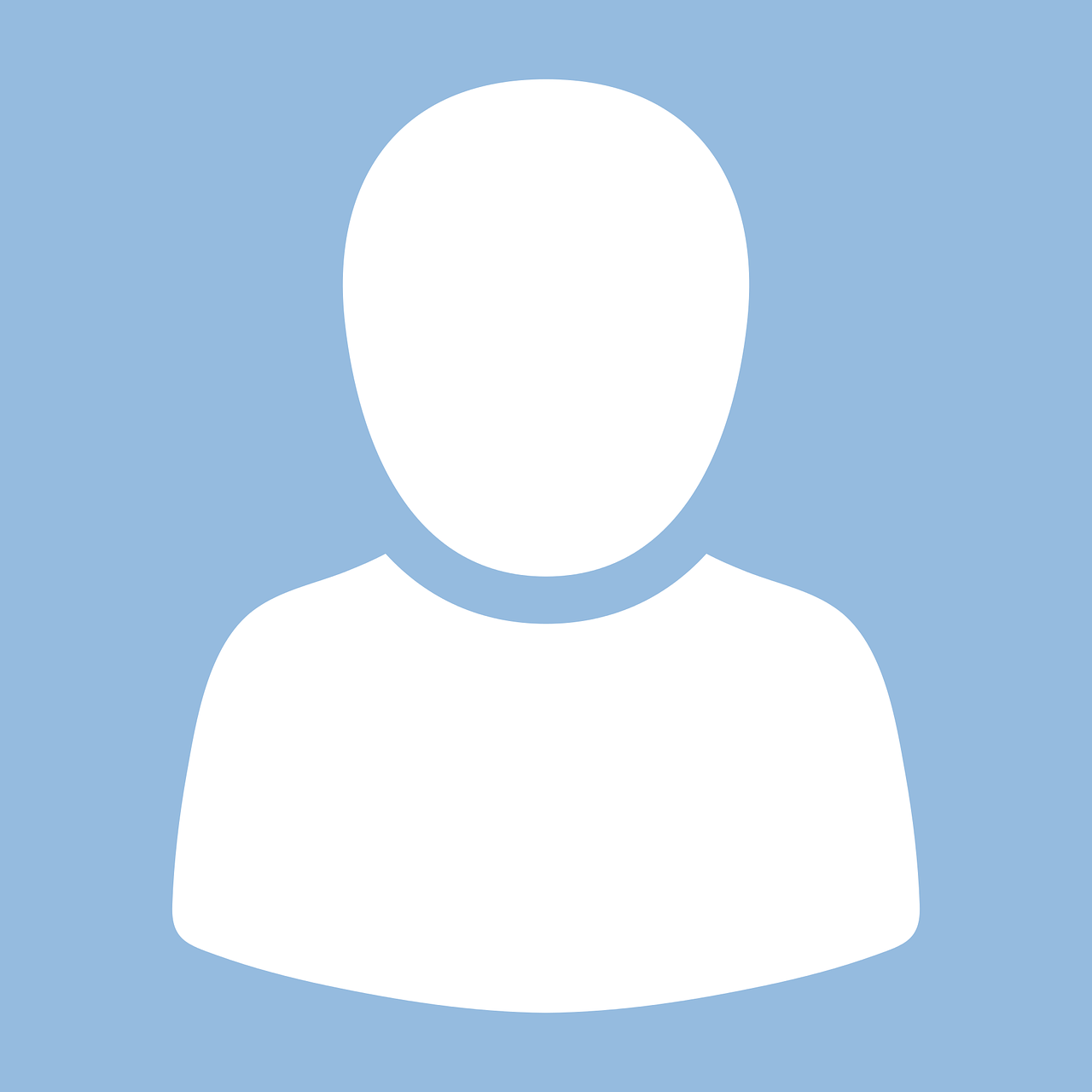 Ein Symbol einer Person auf blauem Hintergrund.