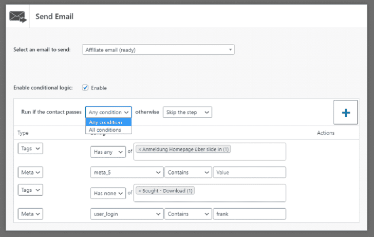 Email campaign layout for targeted marketing automation at Marketing By Rob.