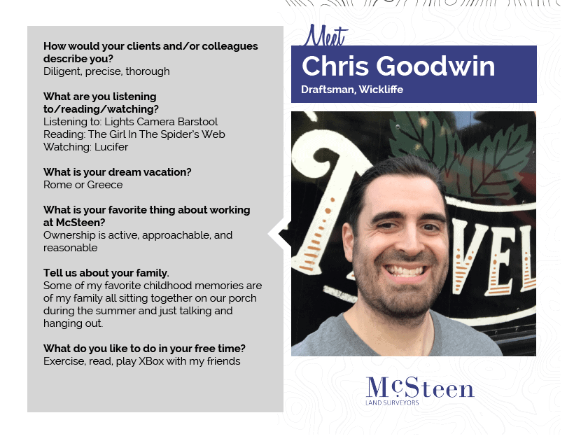 McSteen team member, Chris Goodwin, headshot and bio.