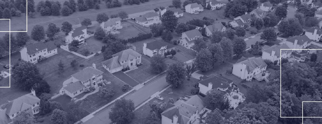 Boundary survey of a neighborhood.